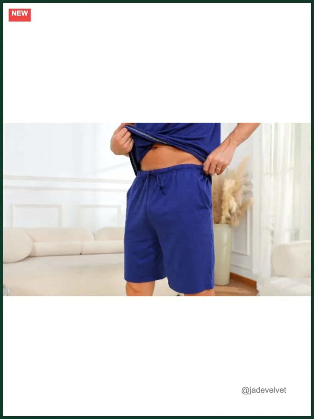 Men's Cotton Pajama Set Short Sleeve Henley Pjs Summer Sleepwear with Pockets